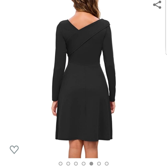 NWOT Black A-line swing dress - Picture 3 of 4